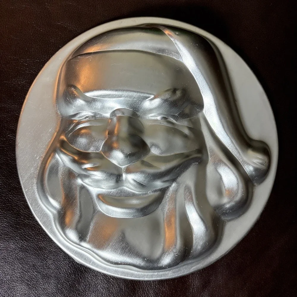1974 Wilton Santa Face Cake Pan Mold‎ 503-555 Aluminum 9
